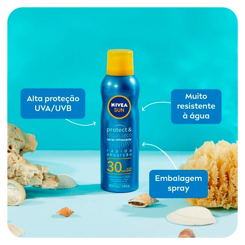 protetor solar corporal spray nivea sun protect&fresh fps30 200ml