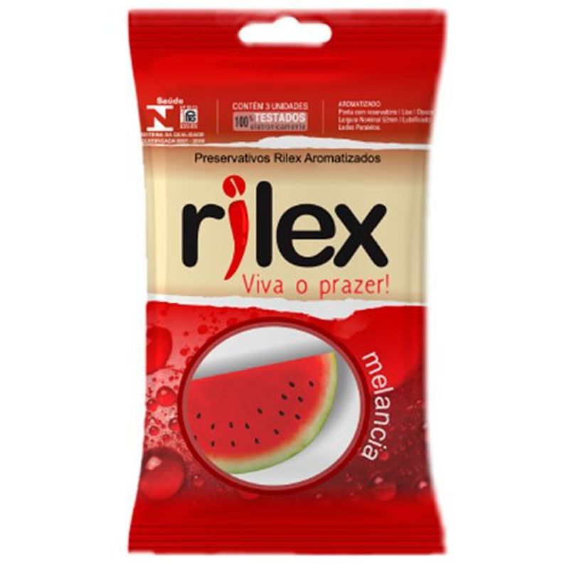 preservativo rilex melancia 3 unidades