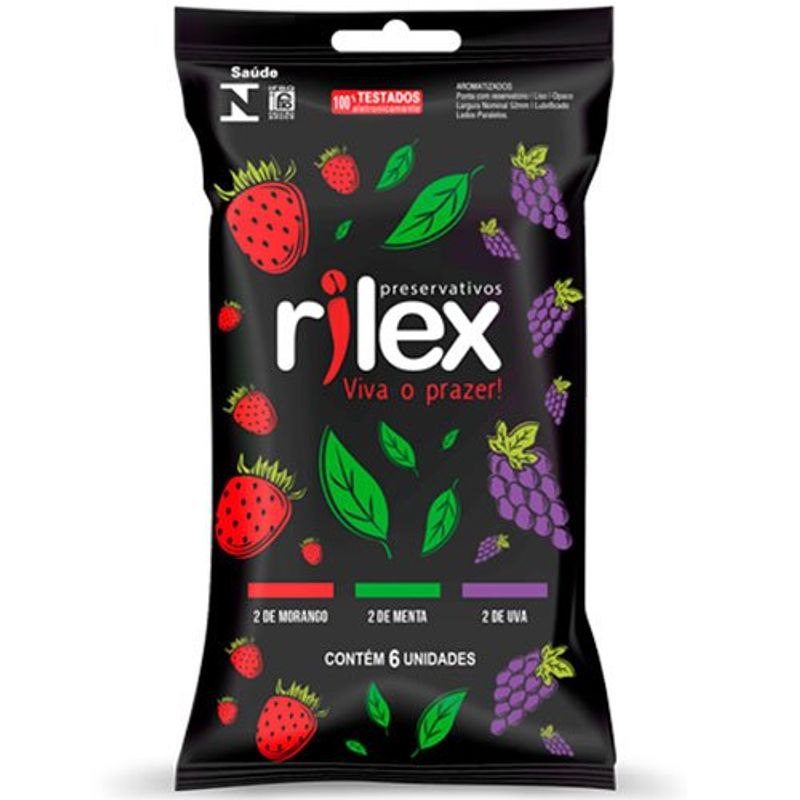 preservativo rilex mix de frutas 6 unidades
