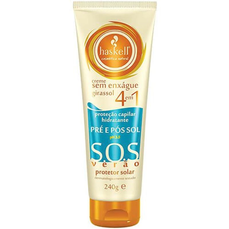 creme sem enxágue pré e pós sol haskell 240g