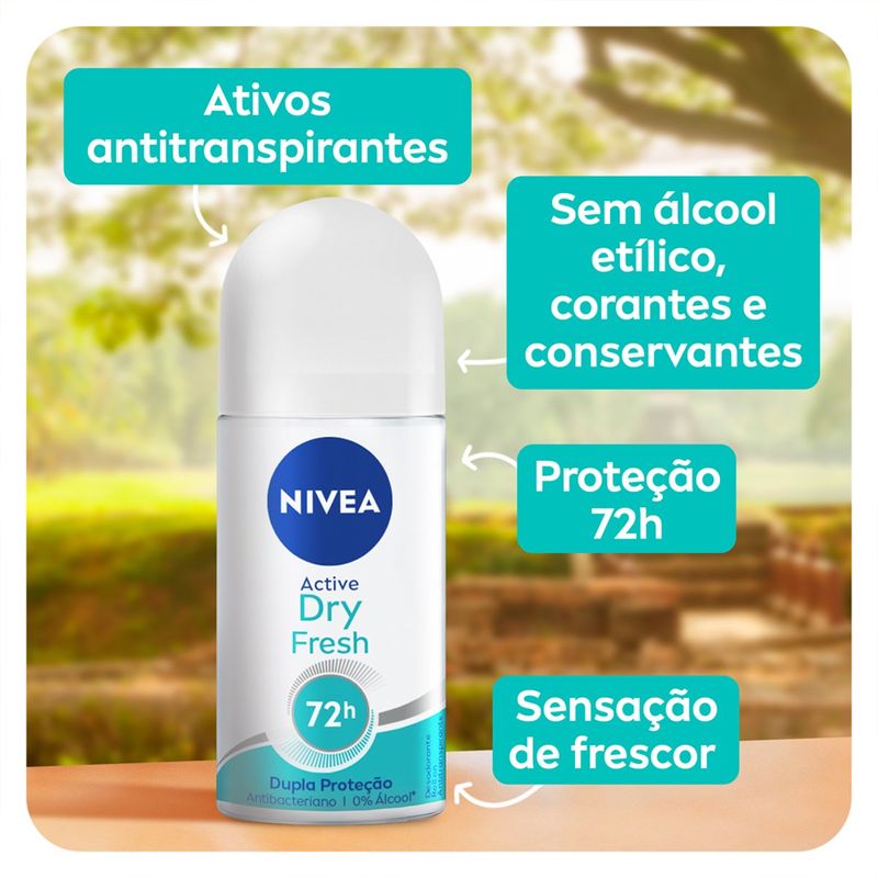 desodorante roll-on nivea dry fresh 50ml