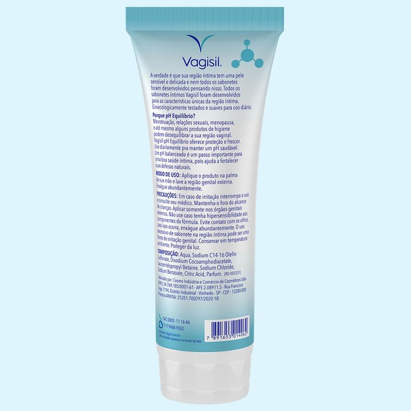 sabonete íntimo vagisil ph equilíbrio 300ml