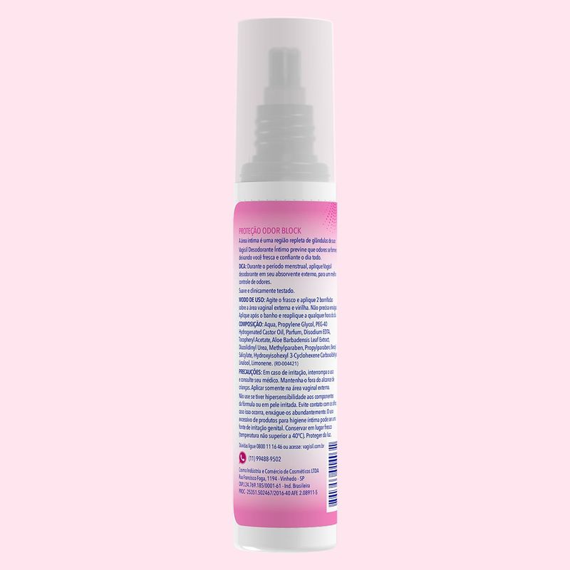 desodorante íntimo vagisil bloqueador de odor 60ml