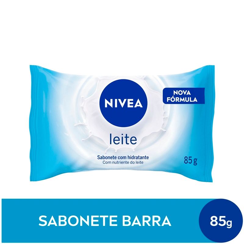 sabonete em barra hidratante nivea leite 85g
