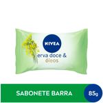 sabonete em barra hidratante nivea erva doce e óleos essenciais 85g