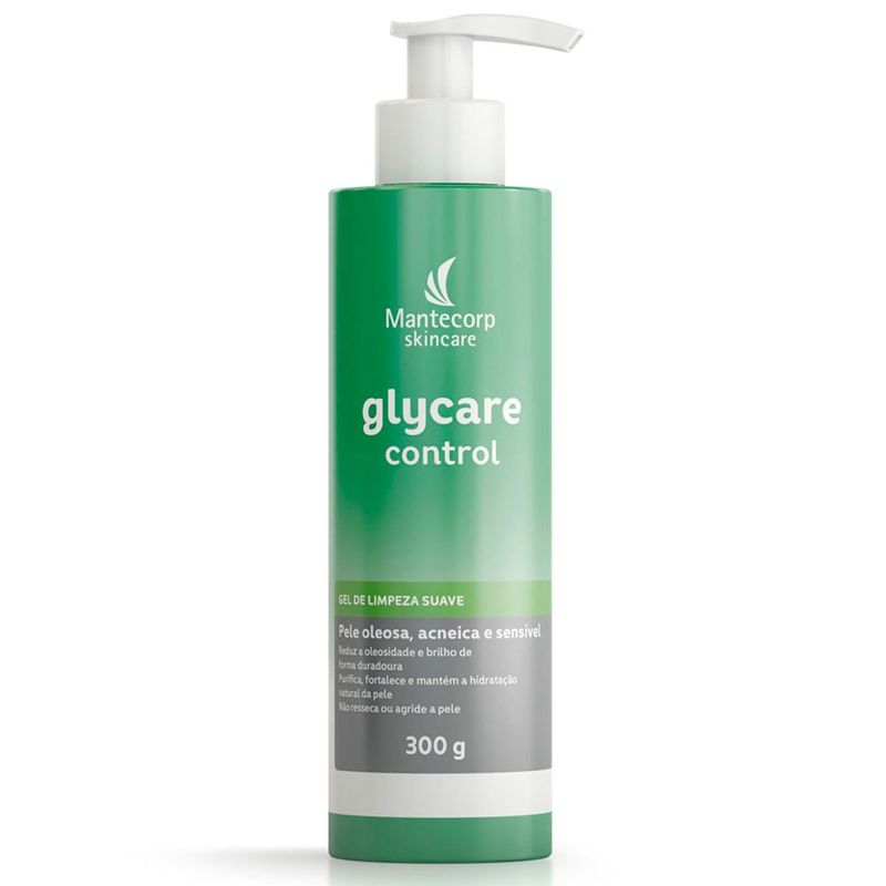 gel de limpeza suave glycare control 300g