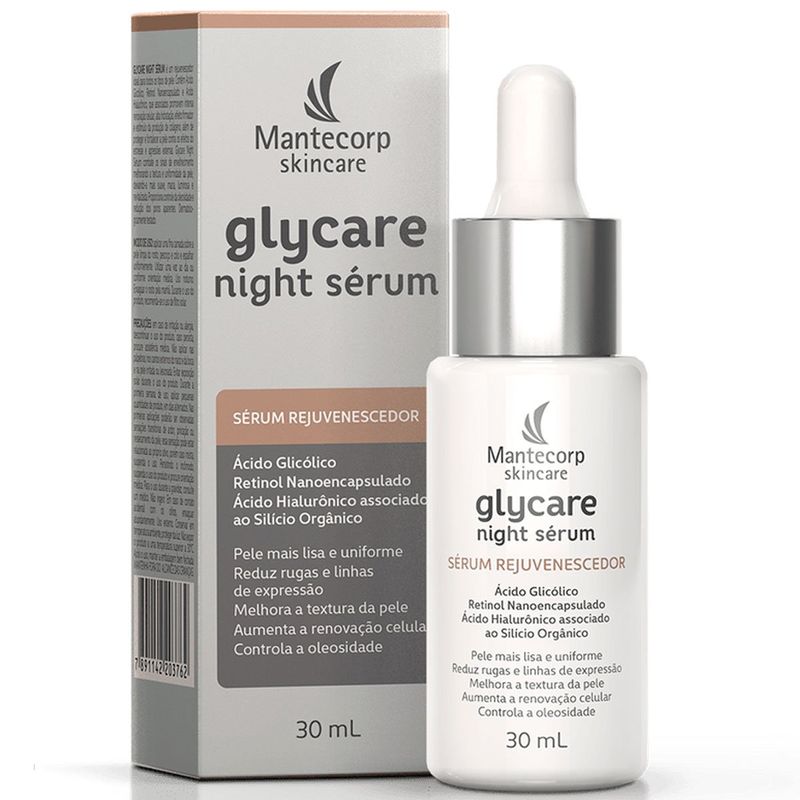 rejuvenescedor facial glycare night sérum 30ml