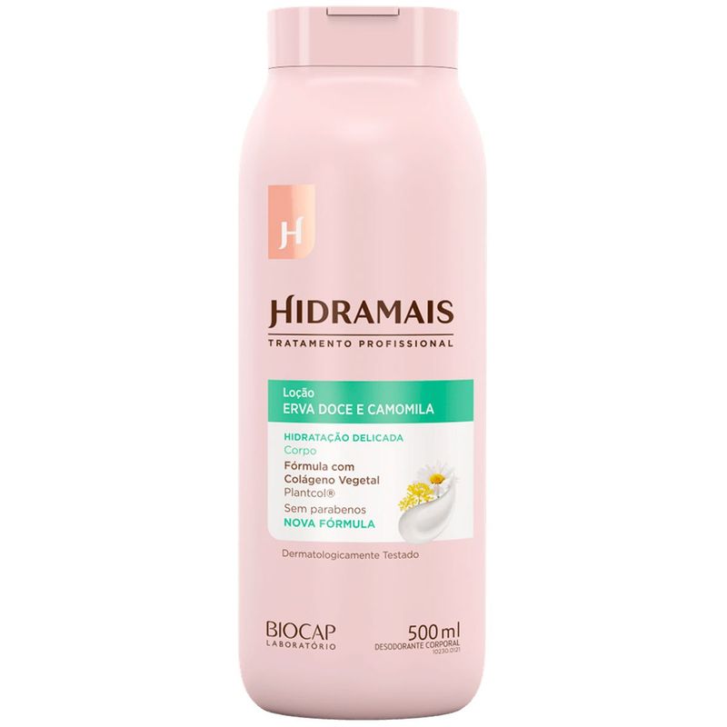 loção corporal hidramais erva doce e camomila 500ml
