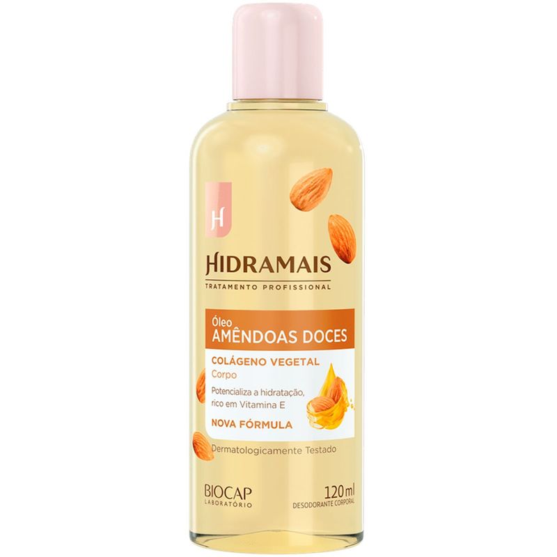 óleo corporal hidramais amêndoas doces e colágeno 120ml