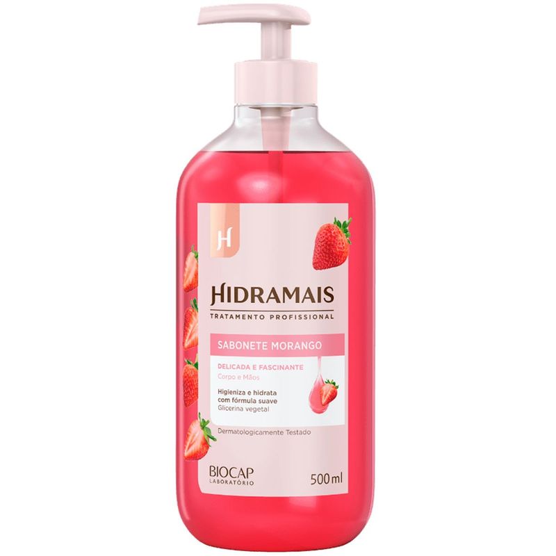 sabonete líquido hidramais morango 500ml