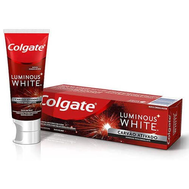 creme dental colgate luminous white carvão ativado 70g