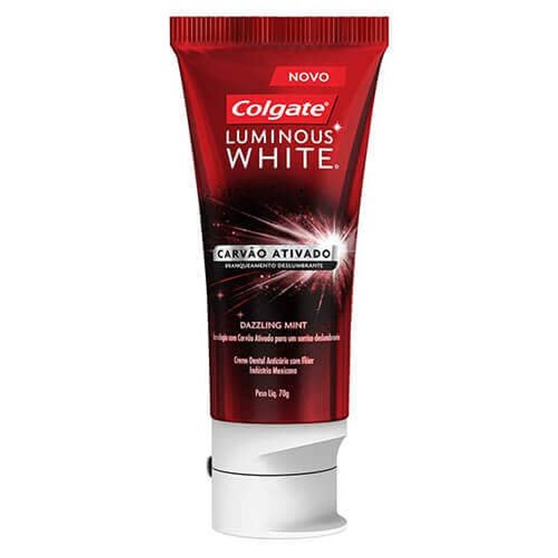 creme dental colgate luminous white carvão ativado 70g