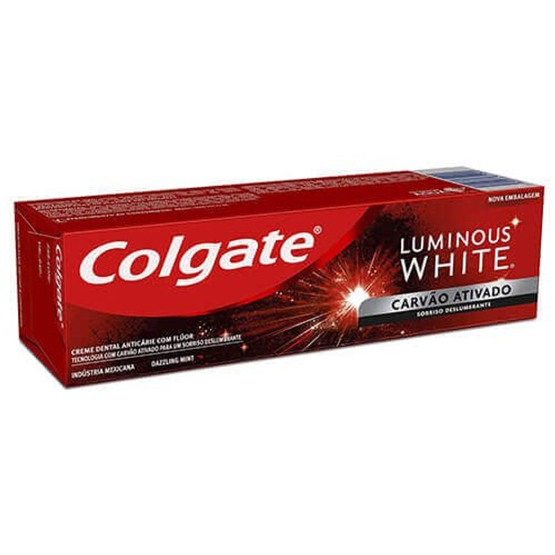 creme dental colgate luminous white carvão ativado 70g
