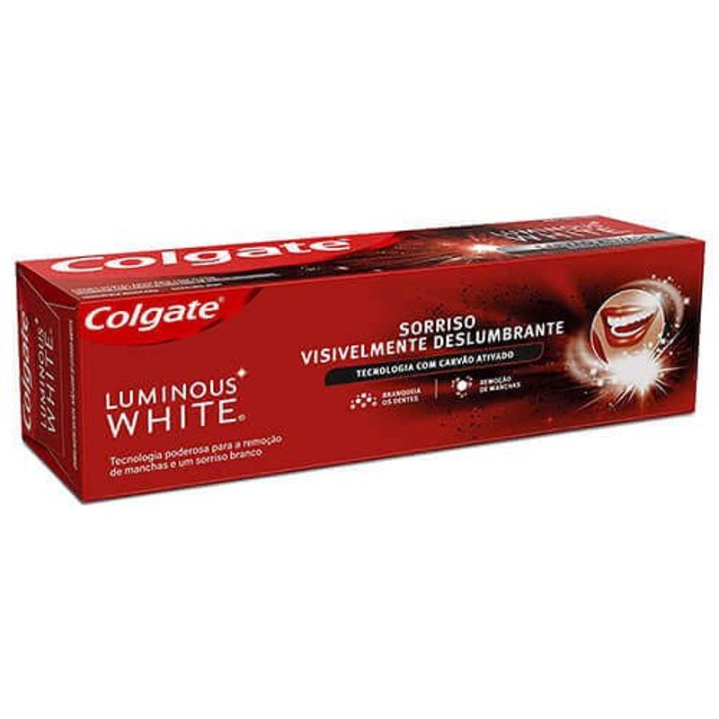 creme dental colgate luminous white carvão ativado 70g