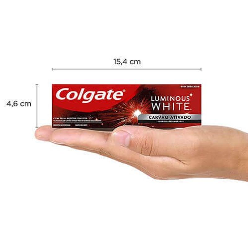 creme dental colgate luminous white carvão ativado 70g