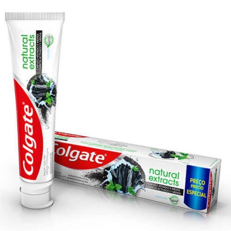 creme dental colgate natural extract purificante carvão ativado e menta 140g