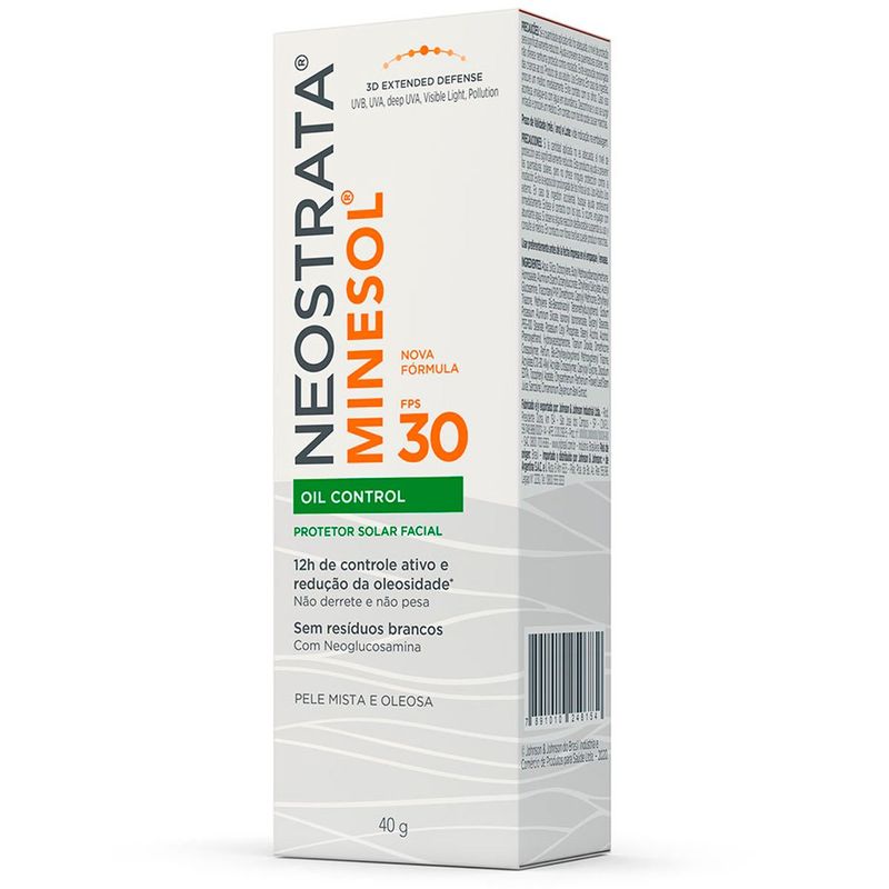 protetor solar facial neostrata minesol oil control fps30 40g