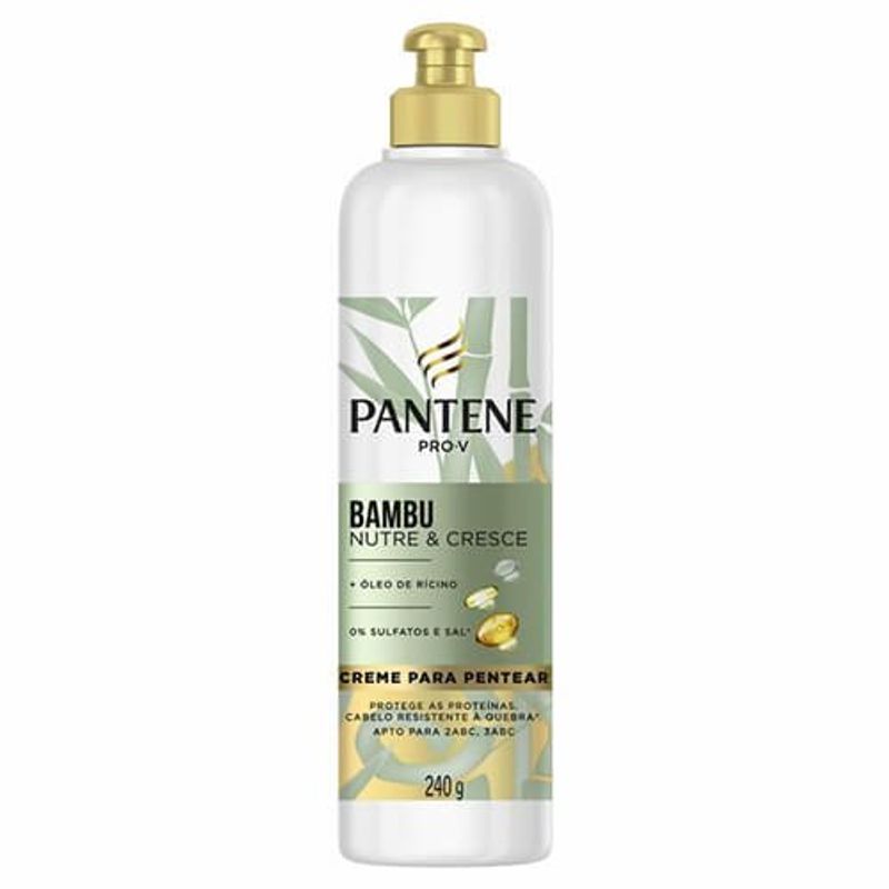 creme para pentear pantene bambu nutre e cresce 240g