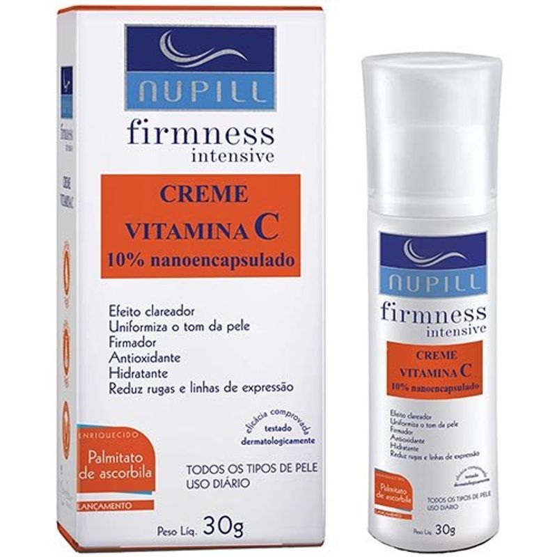 creme facial nupill fotoprotetor vitamina c + clareador 30g