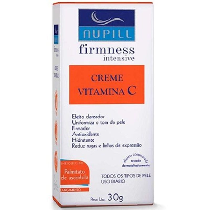 creme facial nupill fotoprotetor vitamina c + clareador 30g