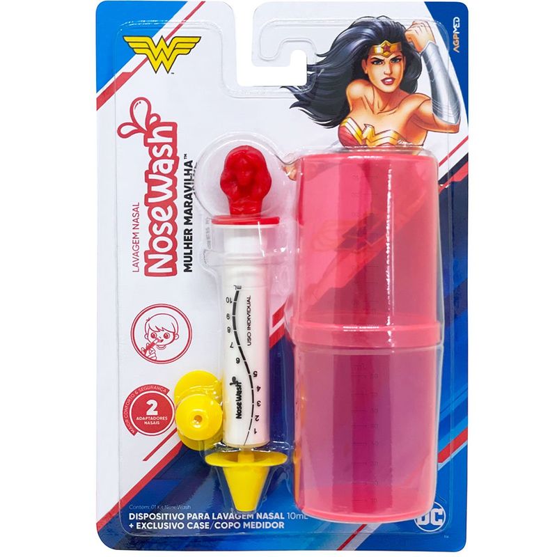 kit lavagem nasal nosewash mulher maravilha 10ml