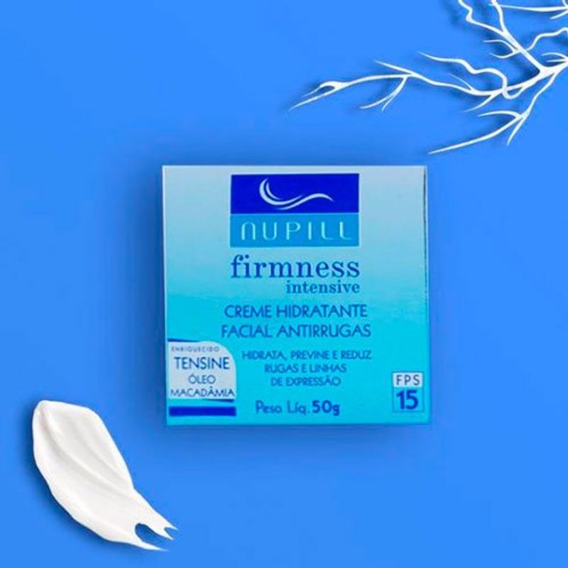 creme hidratante facial antirrugas fps 15 com 50g - nupill
