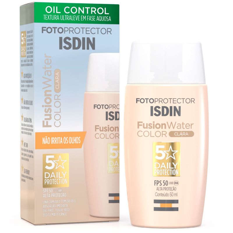 fotoprotetor isdin fusion water color clara fps50 50ml