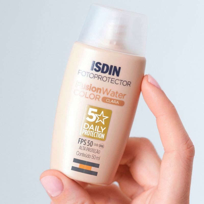 fotoprotetor isdin fusion water color clara fps50 50ml