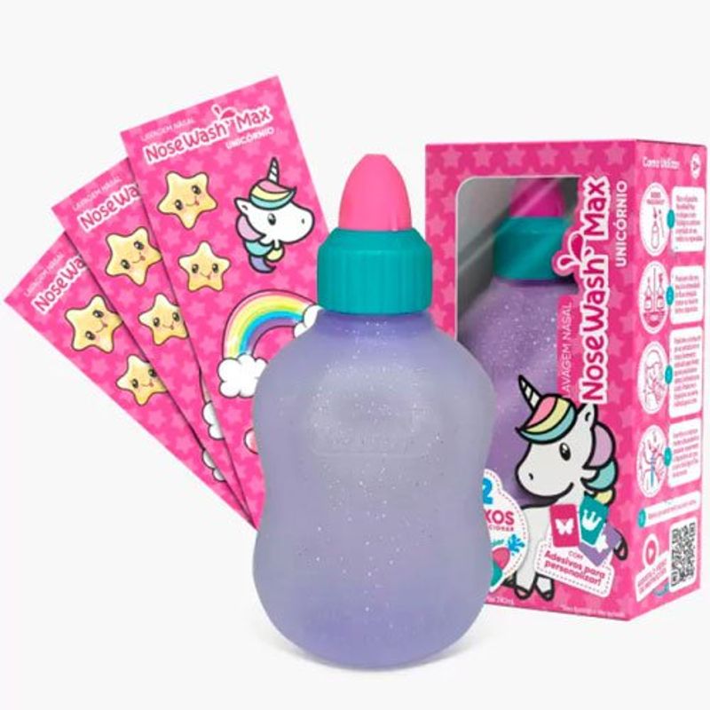dispositivo para lavagem nasal nosewash max unicórnio 240ml