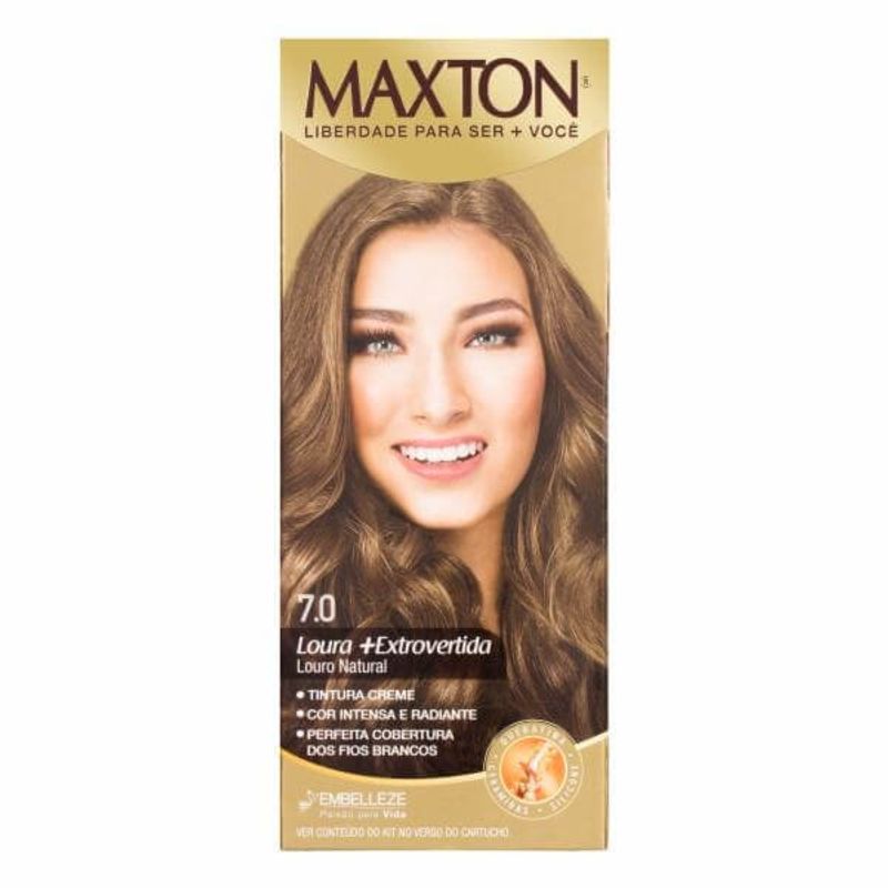 coloração maxton louro natural 7.0 tintura creme eco