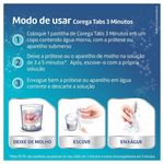 corega tabs pastilhas de limpeza 3 minutos com 6 pastilhas efervescentes