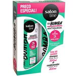 kit shampoo + condicionador antiqueda salon line 200ml