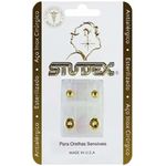 brinco antialérgico studex classic bolinha média dourado
