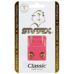 brinco antialérgico studex bezel cristal pequeno dourado