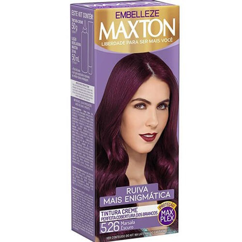 coloração maxton marsala escura 5.26 tintura creme