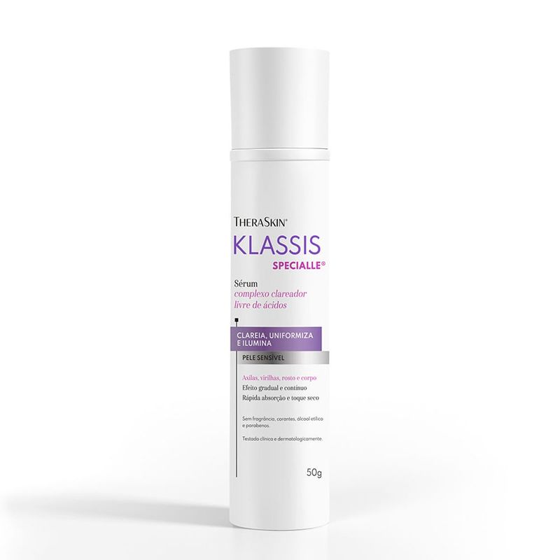sérum clareador theraskin klassis specialle para pele sensível 50g