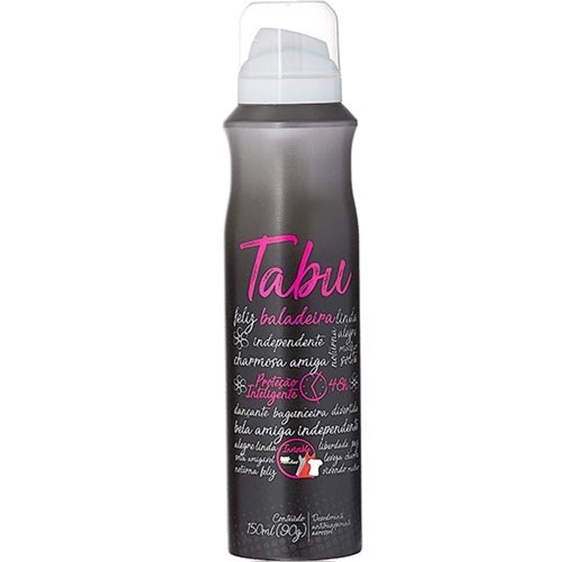 desodorante aerossol feminino tabu baladeira 150ml