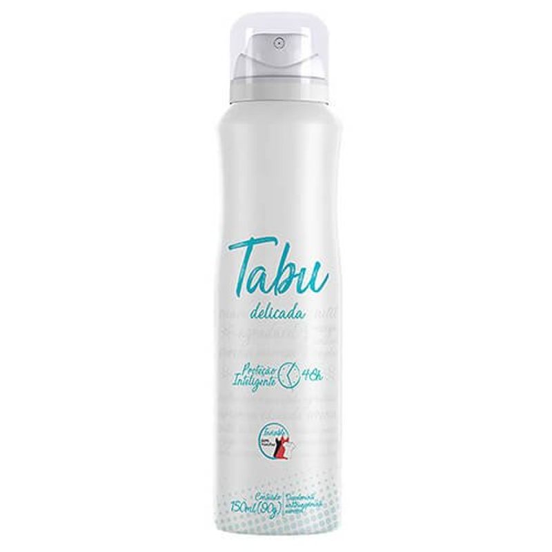 desodorante aerossol feminino 48hs tabu delicada 150ml