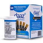 tiras reagentes para medição de glicose glicoo daaz 50 unidades