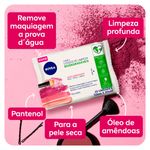 lenços de limpeza e demaquilante nivea ação refrescante 25 unidades