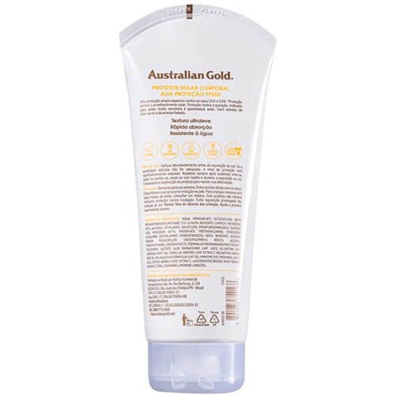 protetor solar corporal australian gold fps50 - 200g