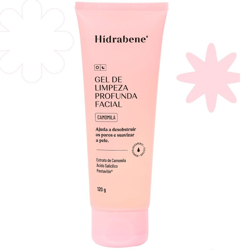 gel de limpeza facial hidrabene camomila 120g