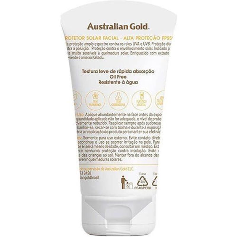 protetor solar facial australian gold fps50 - 50g