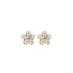 brinco antialérgico studex deluxe daisy girassol dourado