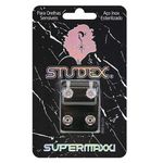 brinco antialérgico studex supermaxxi cristal prateado
