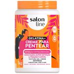 creme para pentear salon line gelatina+ definição extraordinária 1kg