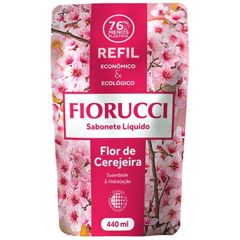 refil sabonete líquido fiorucci flor de laranjeira 440ml