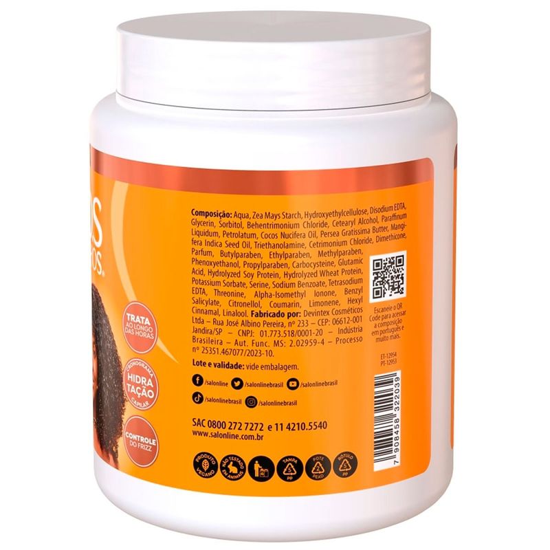 creme para pentear s.o.s cachos salon line óleo de manga 1kg