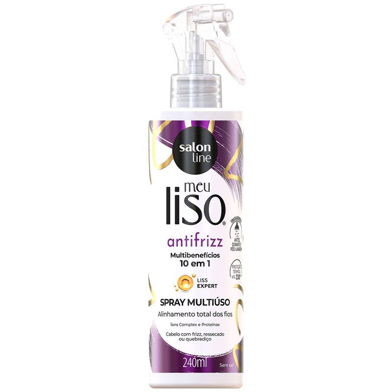 spray multiúso salon line meu liso antifrizz 10 em 1 240ml