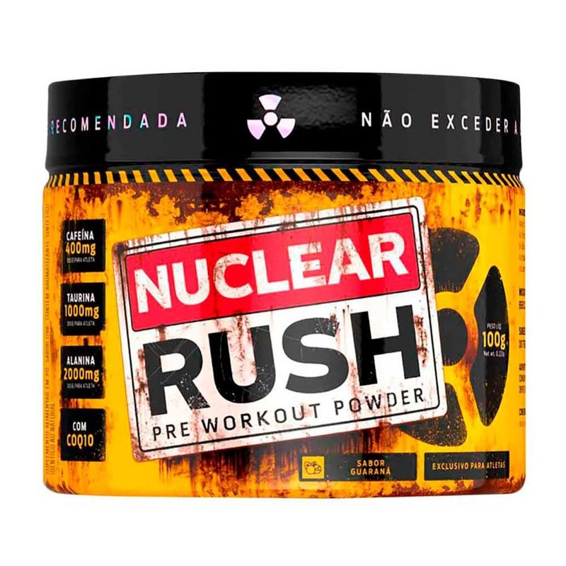 pré-treino nuclear rush bodyaction guarana 100g